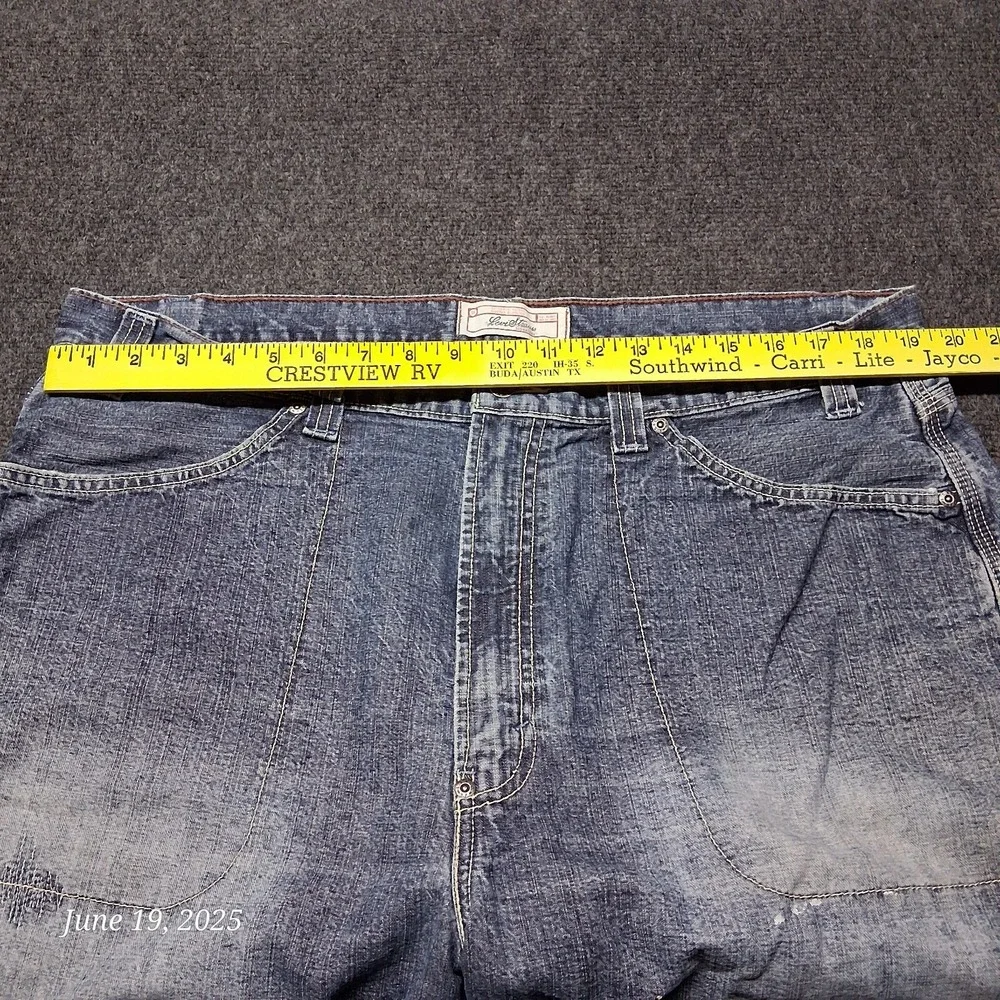VTG Y2K Levi's Denim Shorts Men Size 38 Blue Faded Distressed 12